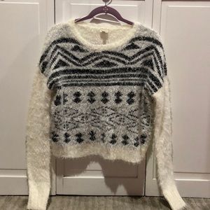 Black and white sweater